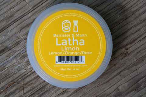 Barrister & Mann Latha Shaving Soap, Limon