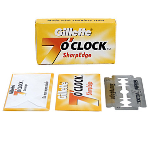 Gillette 7 O'Clock SharpEdge Razor Blades, 5 Blades