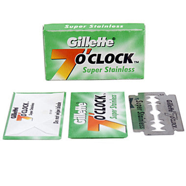 Gillette 7 O'Clock Super Stainless Razor Blades, 5 Blades